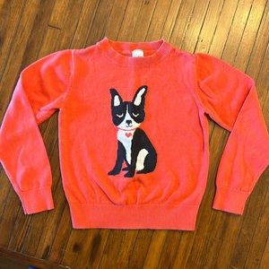 OshKosh B’gosh Girls Boston Terrier Dog Sweater, size 6
